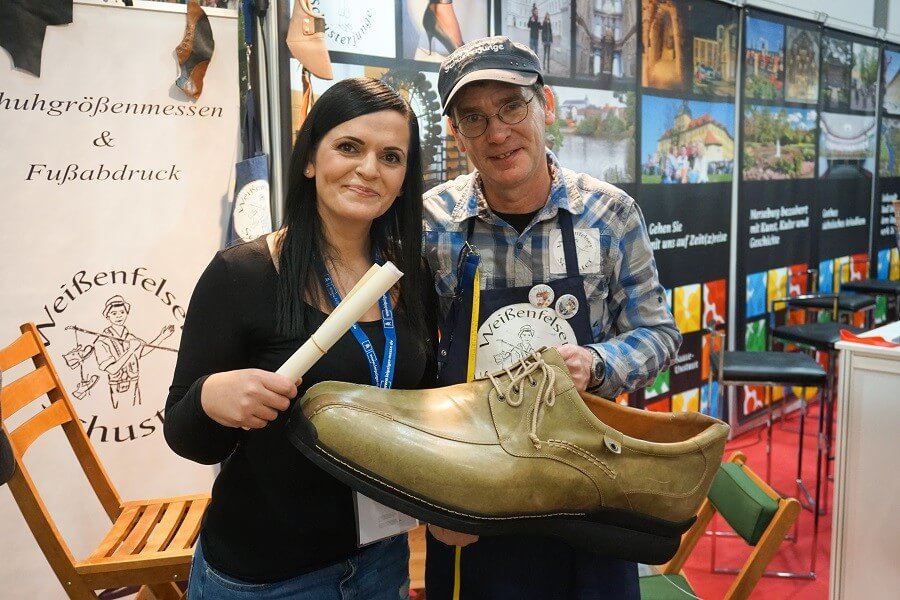 Schuhgrößenbestimmung bei der TC Reisemesse