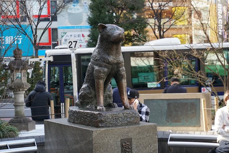 Hachiko Statue an der Shibuya Station
